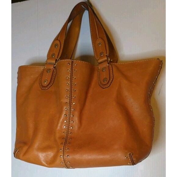 MICHAEL KORS Astor Uptown Studded Satchel Purse Hand Bag Shoulder Tote Leather - Picture 3 of 10